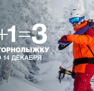 1+1=3 на горнолыжку