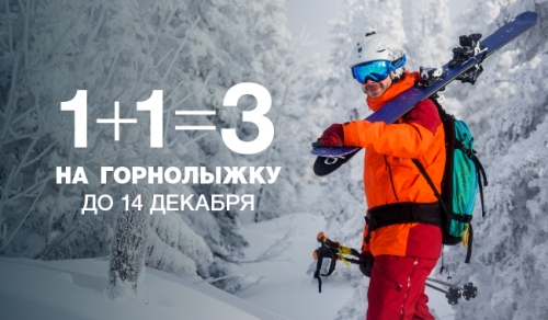 1+1=3 на горнолыжку